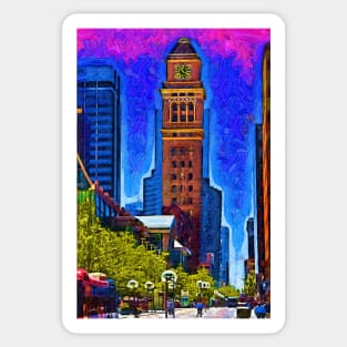 16th Street Pedestrian Mall In Denver Sticker